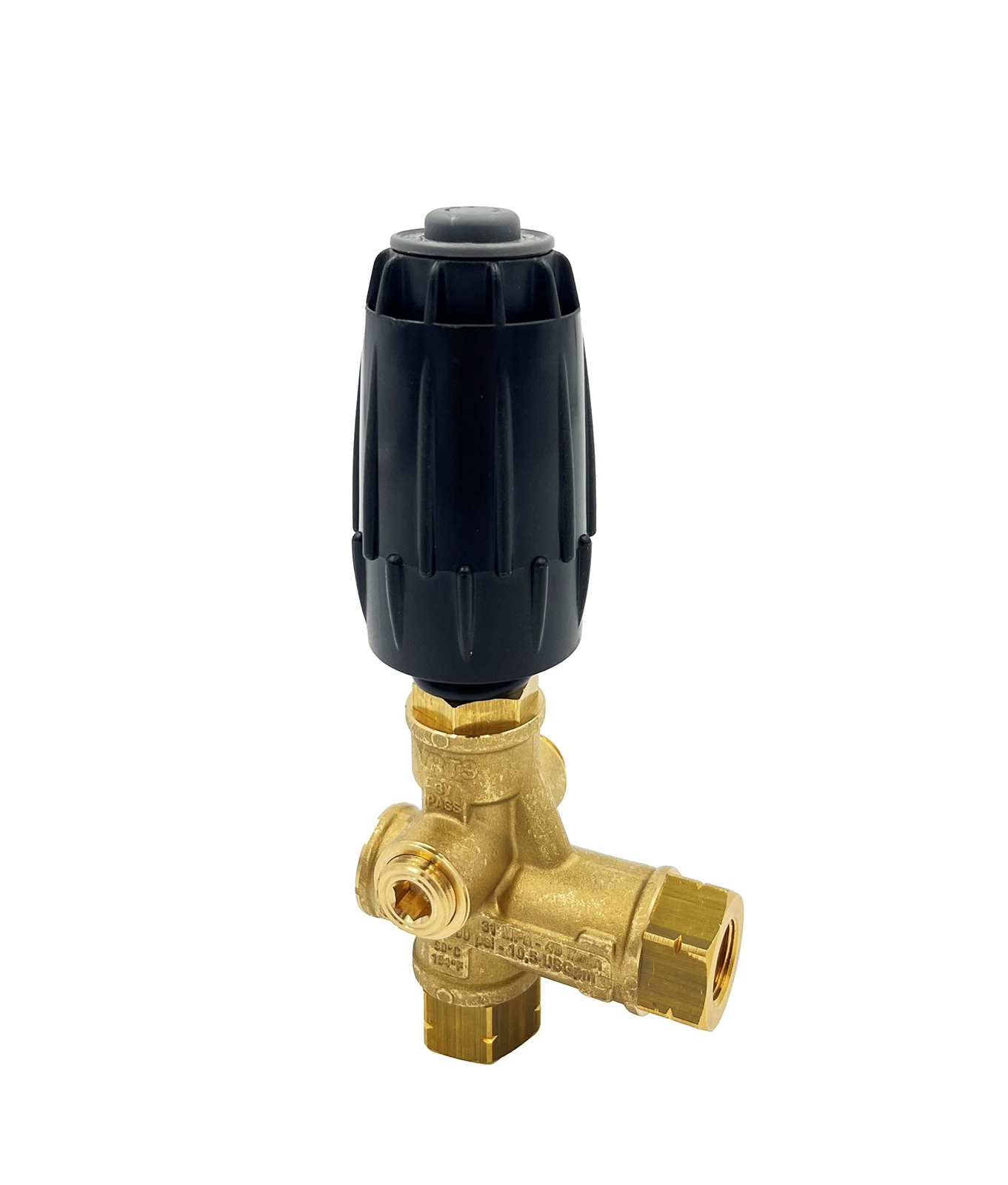 Pressure Washer Unloader Valve Brass 4500 PSI 10.5 GPM Adjustment Knob Black Spr