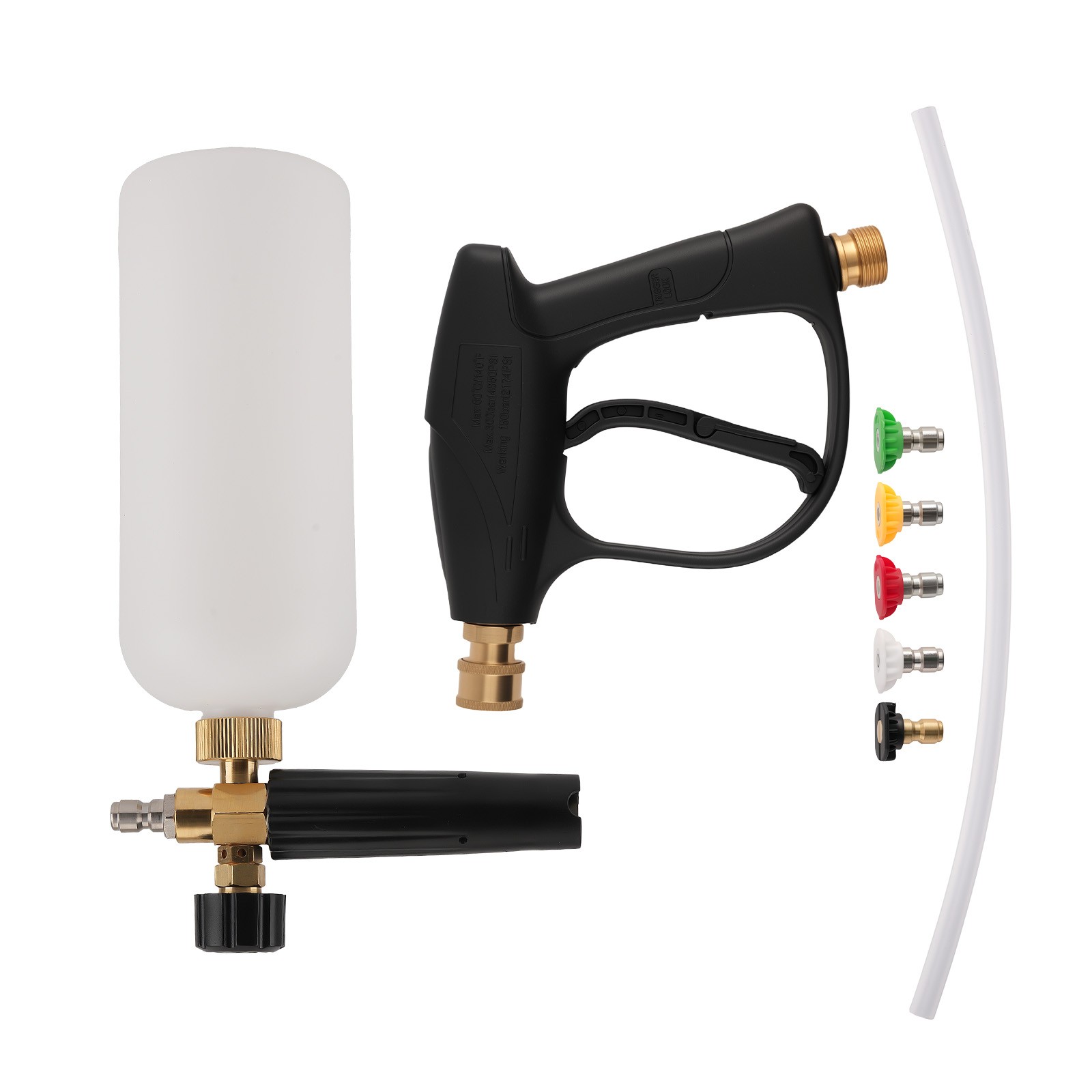 1L Snow Foam Cannon Pressure Washer Spray Gun 1/4″ Quick Connect + 5 Nozzle