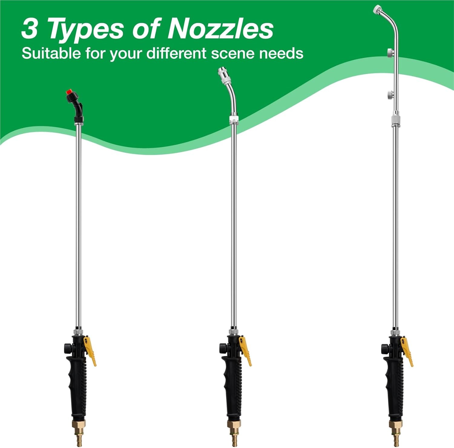 Pump Sprayer Wand with 3 Types of 16 inches, Replacement