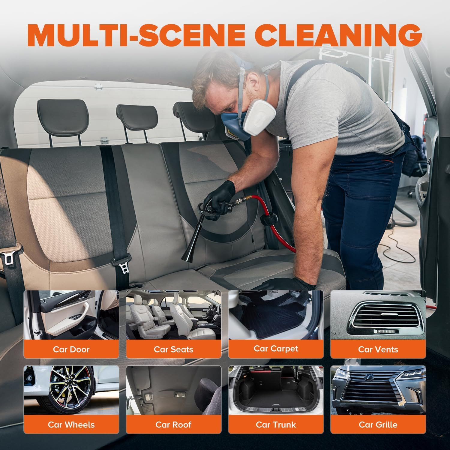 Tornado Car Cleaning Gun Interior Dryer Air Blow Gun, Automotive Tool Car Detail