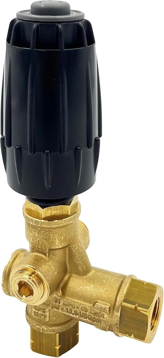 High-Performance Brass Unloader Valve 4500 PSI, 10.5 GPM with Adjustment Knob