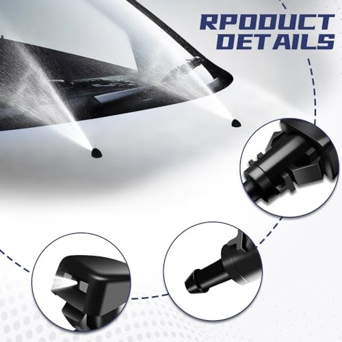 2 PCS Front Windshield Washer Nozzles, Washer Spray Jet Kit Fit for Chrysler,