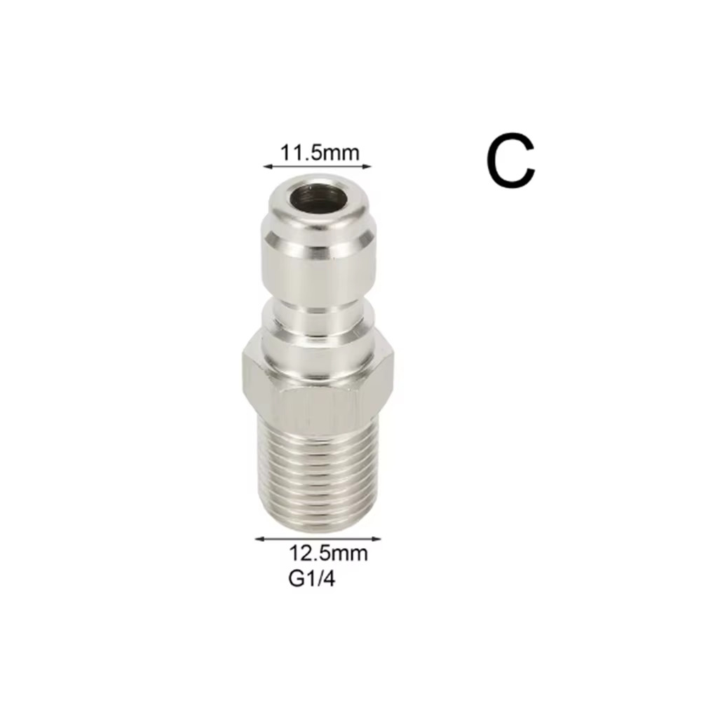 High Pressure Washer Nozzle 1/4″ Quick Plug Connector Coupler with G1/4 Male Fem