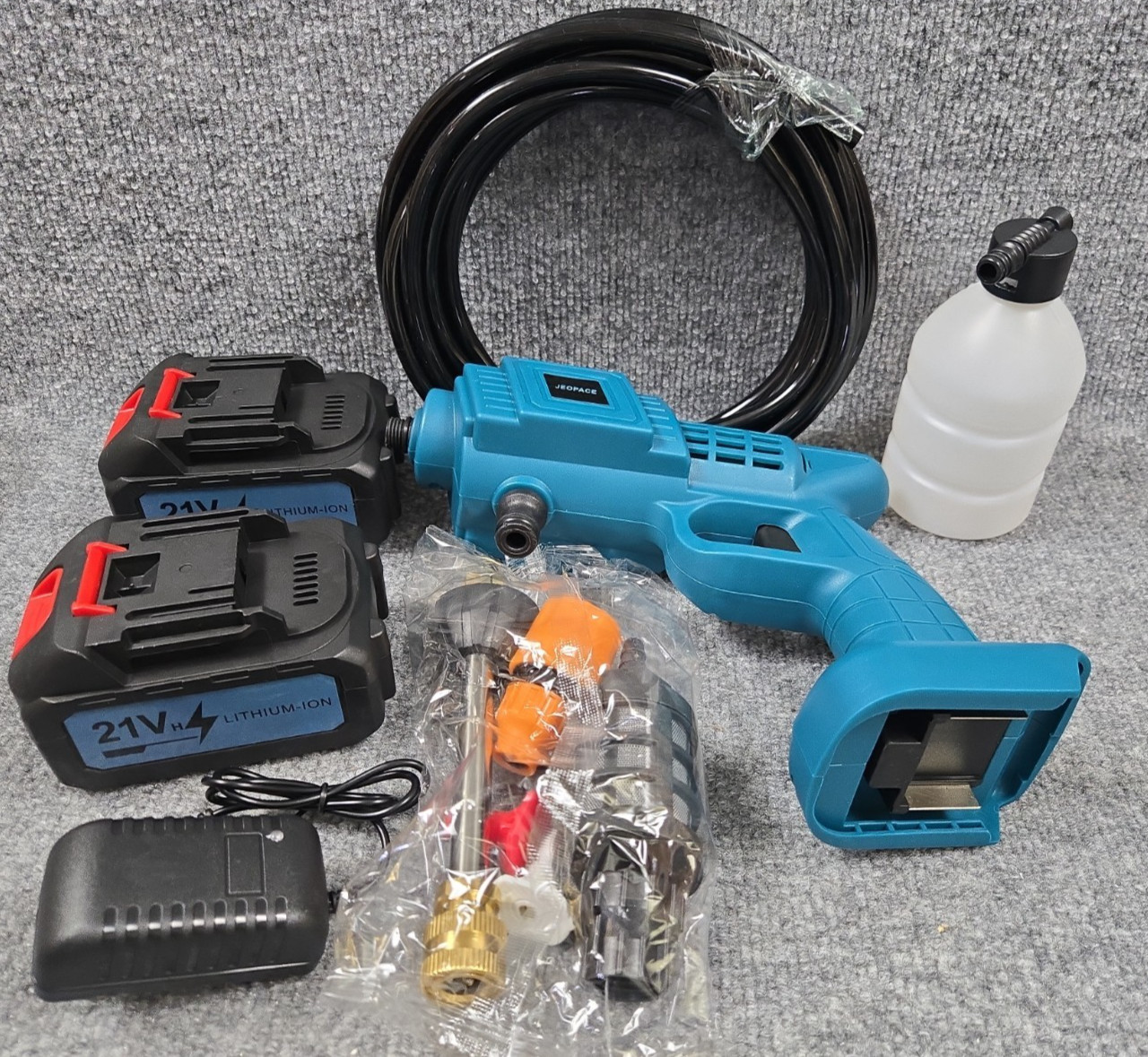 Cordless Car High Pressure Washer Gun Jet Water Cleaner 21-volt Rechargeable
