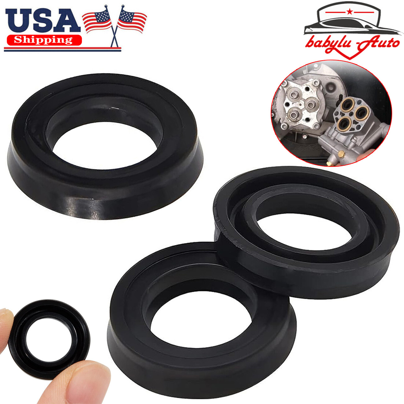 for Annovi Reverberi 42122 Pressure Washer Pump Water Seal Kit AR42122 70-464