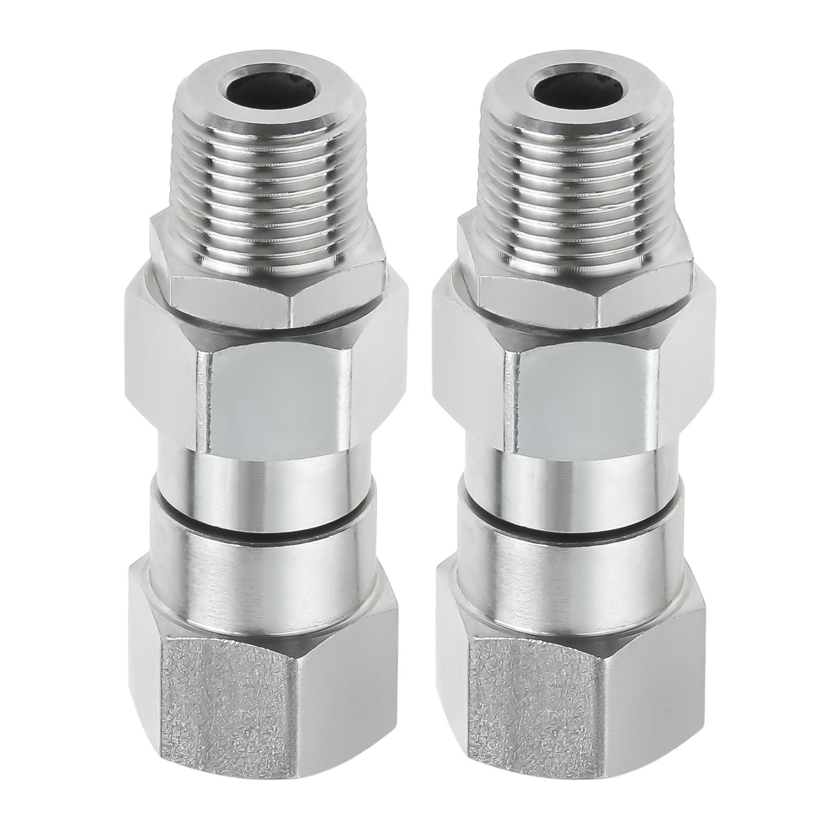 2Pcs For Pressure Washer Hos 3/8″ NPT Stainless Steel Swivel Joints Coupleres