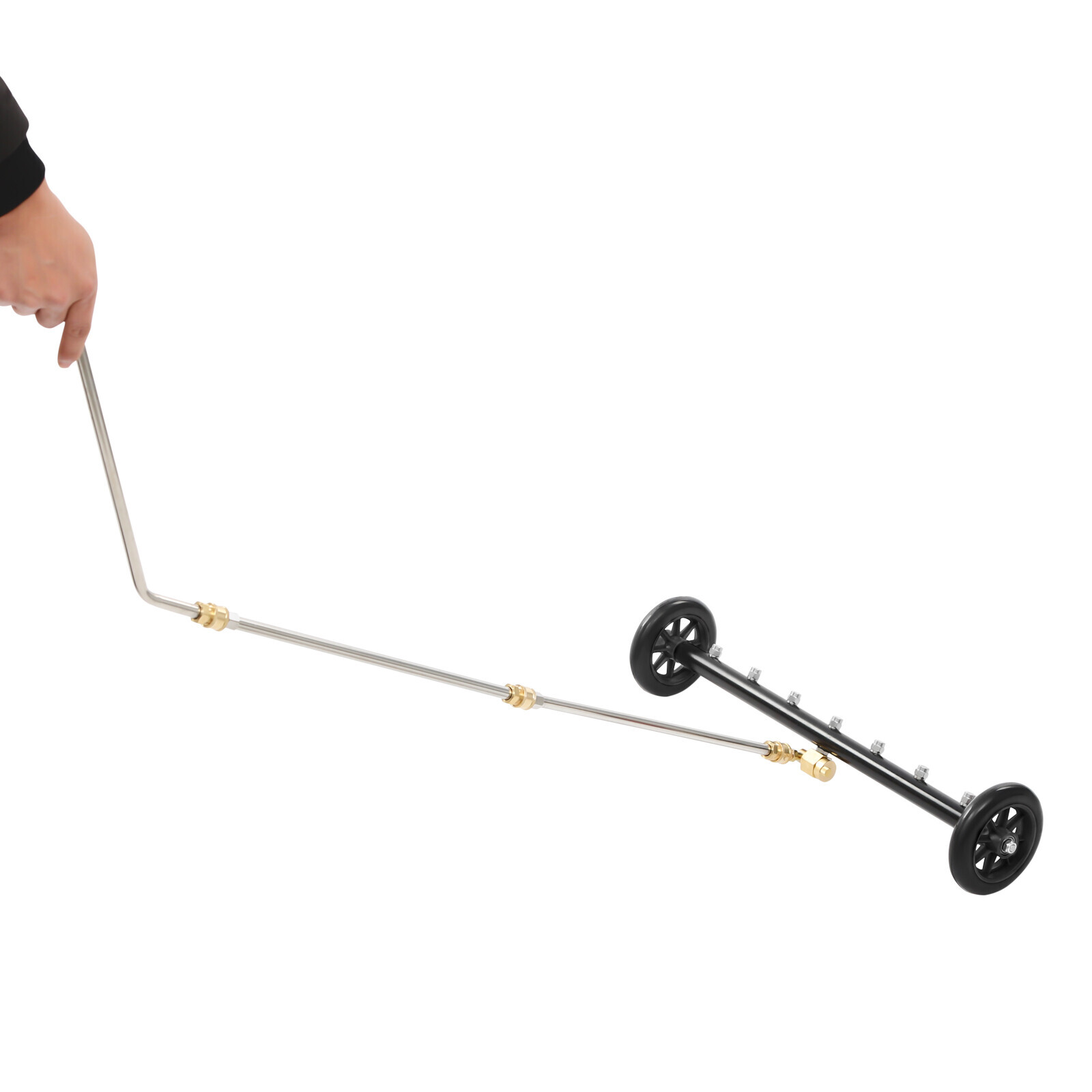 2-in-1 Undercarriage Pressure Washer Attachment Cleaner Water Broom 7 Nozzles