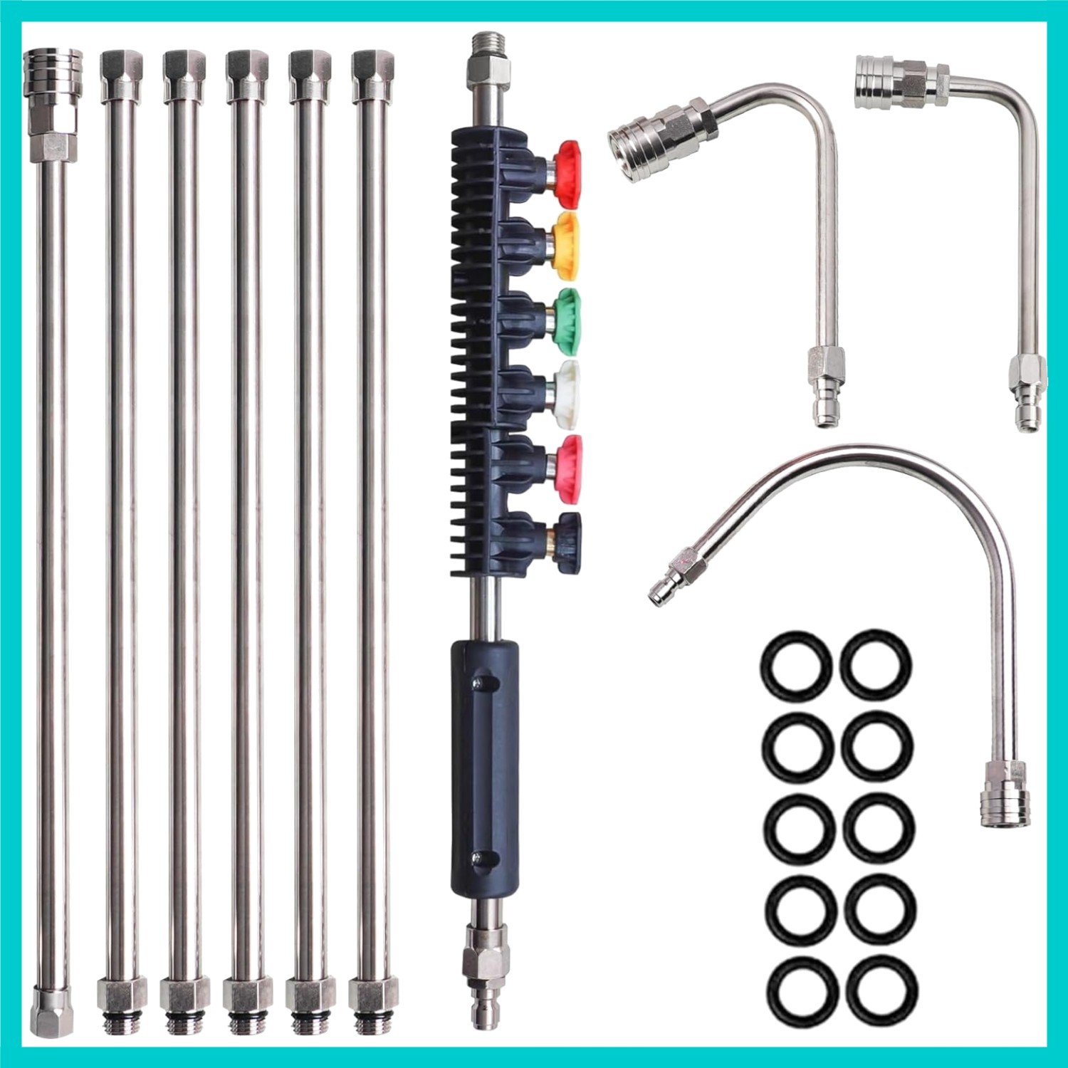 Multi-Functional Pressure Washer Wand Set – 4000 PSI with Various Attachments