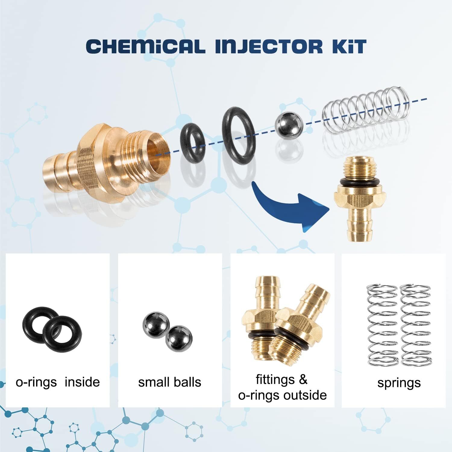 Pressure Washer Chemical Soap Injector Kit for Briggs Stratton 190593GS/190635GS