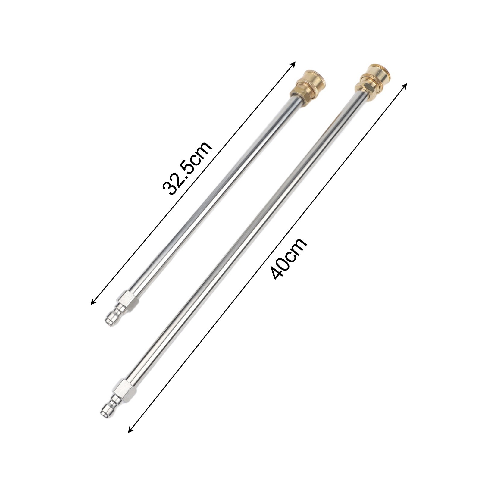 Efficient Cleaning Accessory Set 2PCS Extension Rods for High Pressure Use