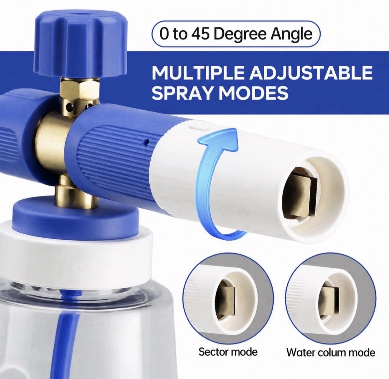 MJJC Like Foam Cannon Brass, MEGA Foam Gun 4500 Psi FULL KIT. Gun Color may vary