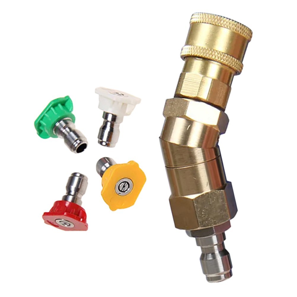 Adjustable High Pressure Nozzle Connector Kit with 360 Degree Rotation Feature