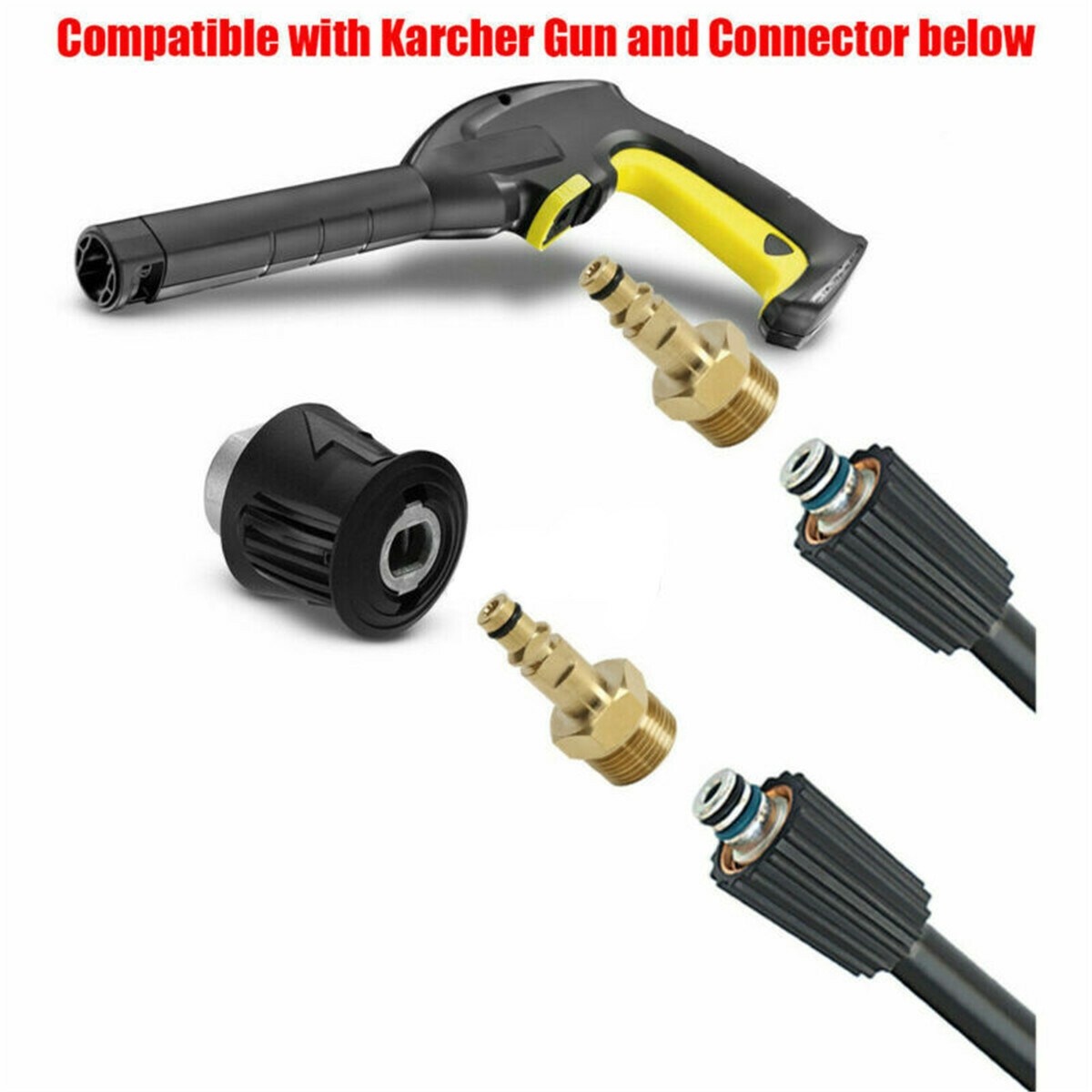M22 Adapter High Pressure Washer Gun Hose Pipe Quick Connector Convert Tool