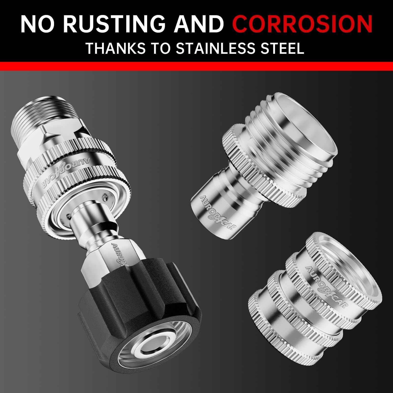 CAR Pressure Washer Quick Connect Kit, Stainless Steel Pressure Washer…