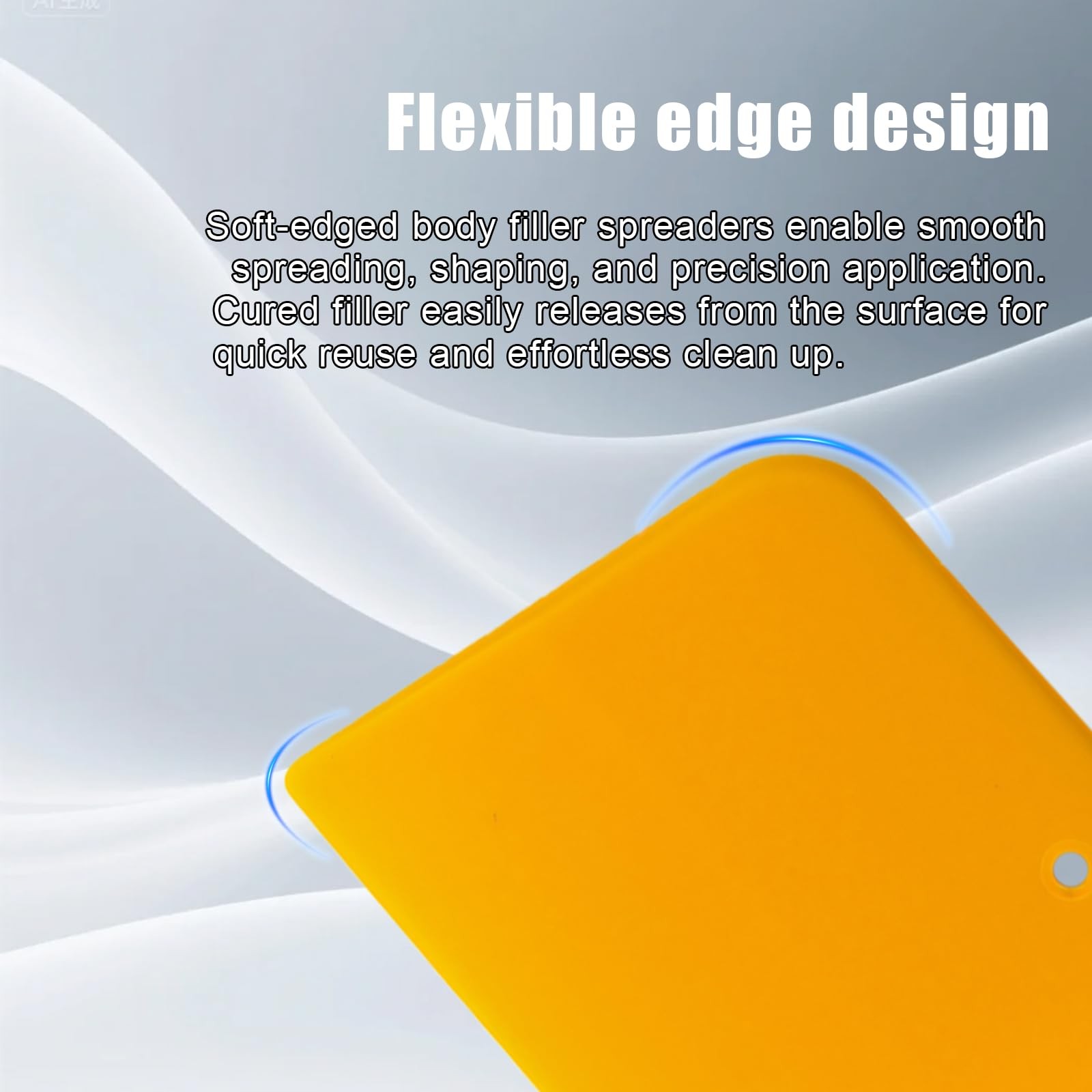 EKUWU Body Filler Spreader, 9 Pack Flexible Reusable Plastic Spreader Orange