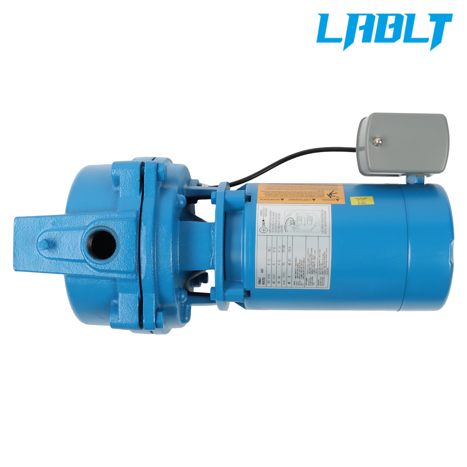 LABLT Cast Iron J5S Shallow Well Jet Pump 1/2 HP 16.5 GPM 115/230V Dual Voltage