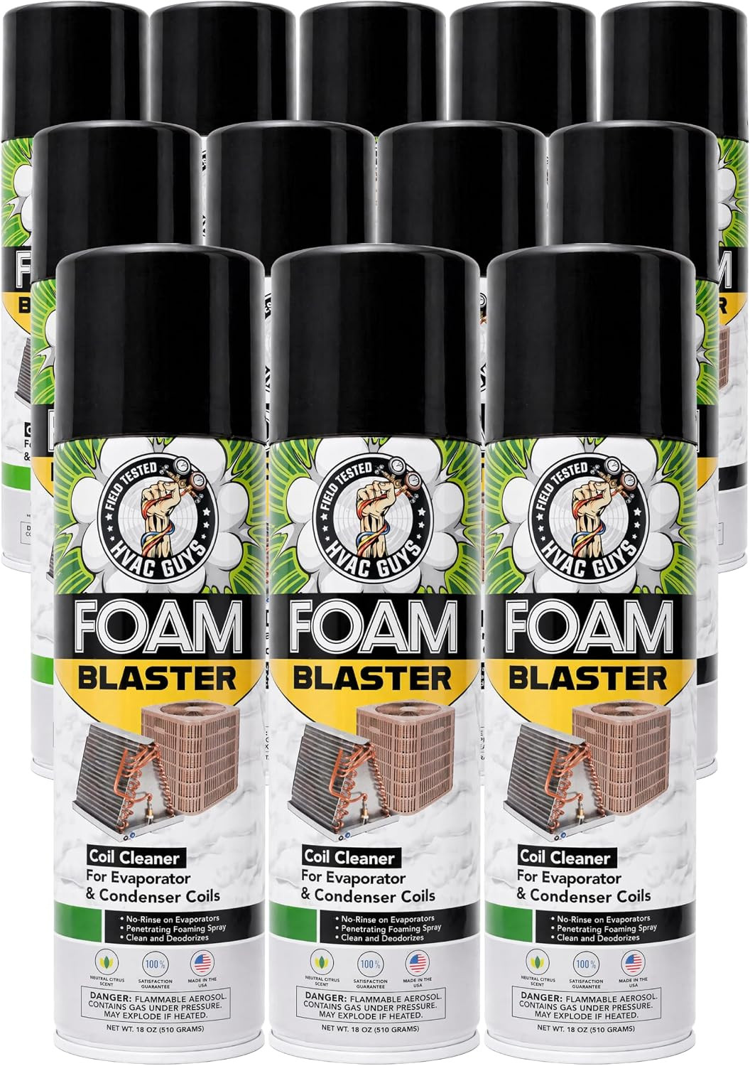Foam Blaster AC Coil Cleaner Foam Spray | HVAC Coil Cleaner for AC Unit | Profes