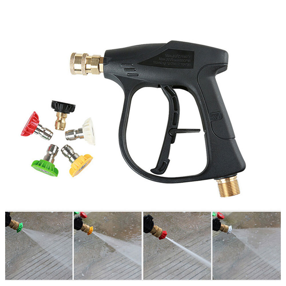 High PrGNsure Washer Gun For Car Foam Spray Power Short Wand With 5pcs. Nozzles