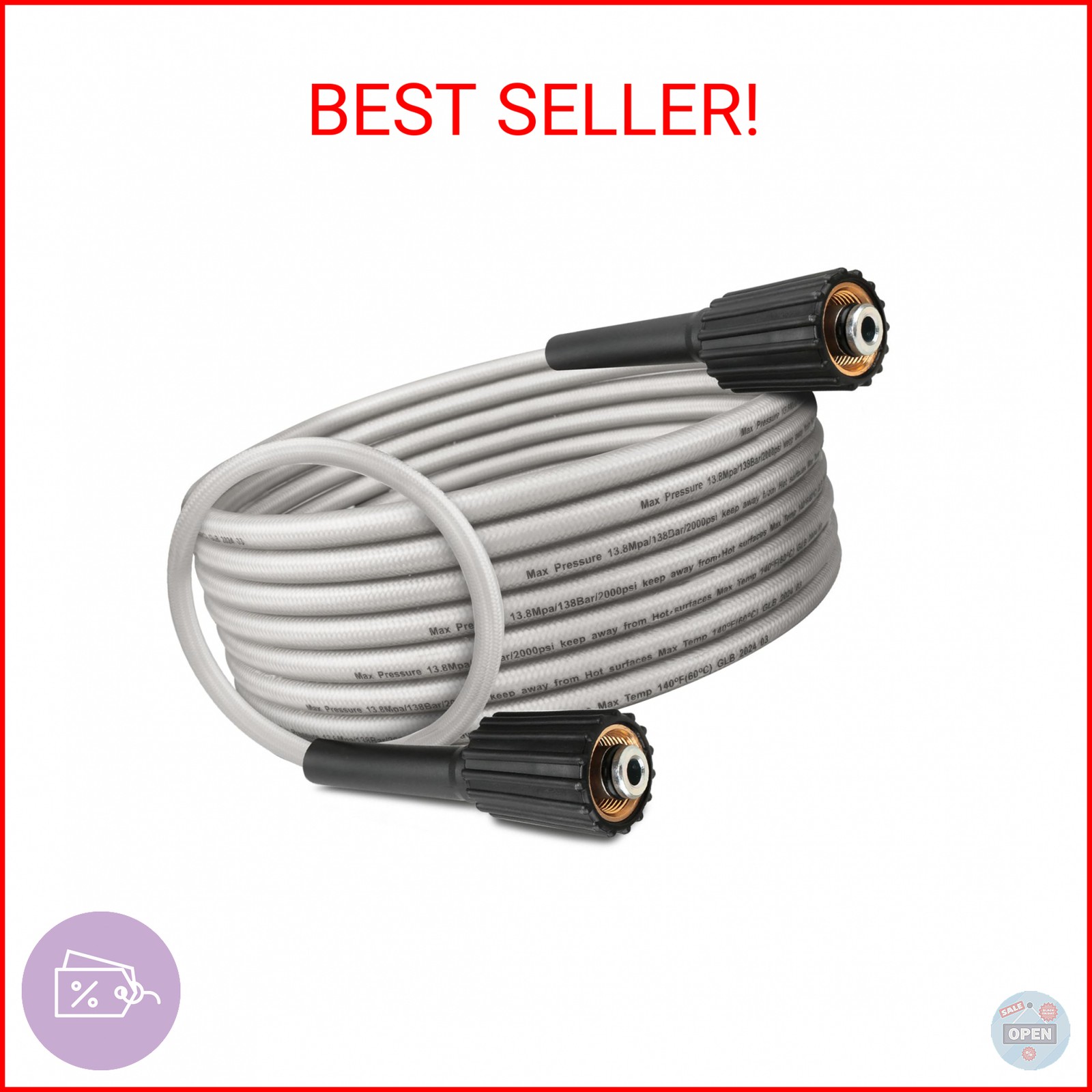 Pressure Washer Hose for Ryobi Power Washer Hose Replacement Ryobi Electric Powe