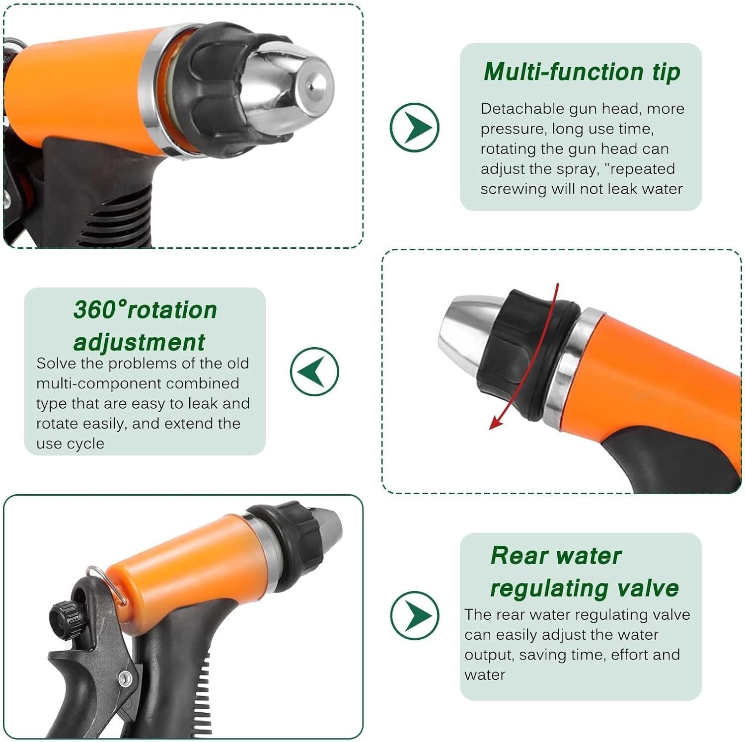 12V High Pressure Car Electric Washer Kit 130PSI Portable Self-Priming Wash Pump