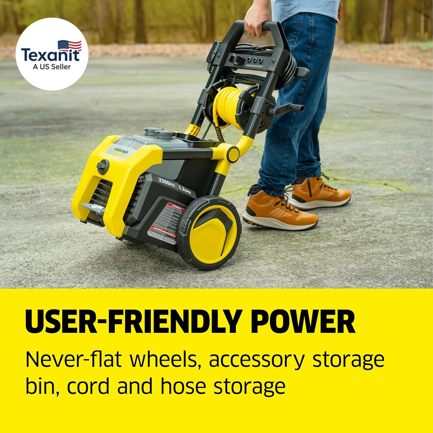 Kärcher Pressure Washer K2300PS, CETA Certified, 4 Spray Nozzles, Detergent Tank