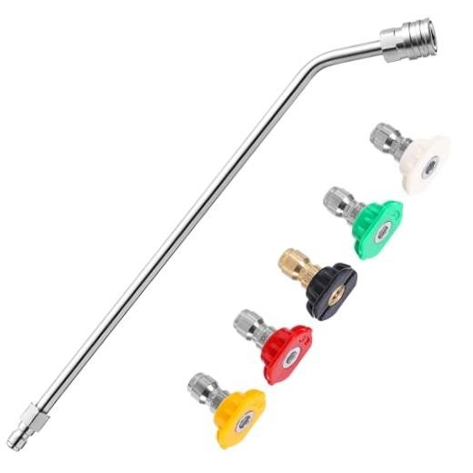 Pressure Washer Wand, 45 Degree Curved High Pressure Power Washer 15 Inch