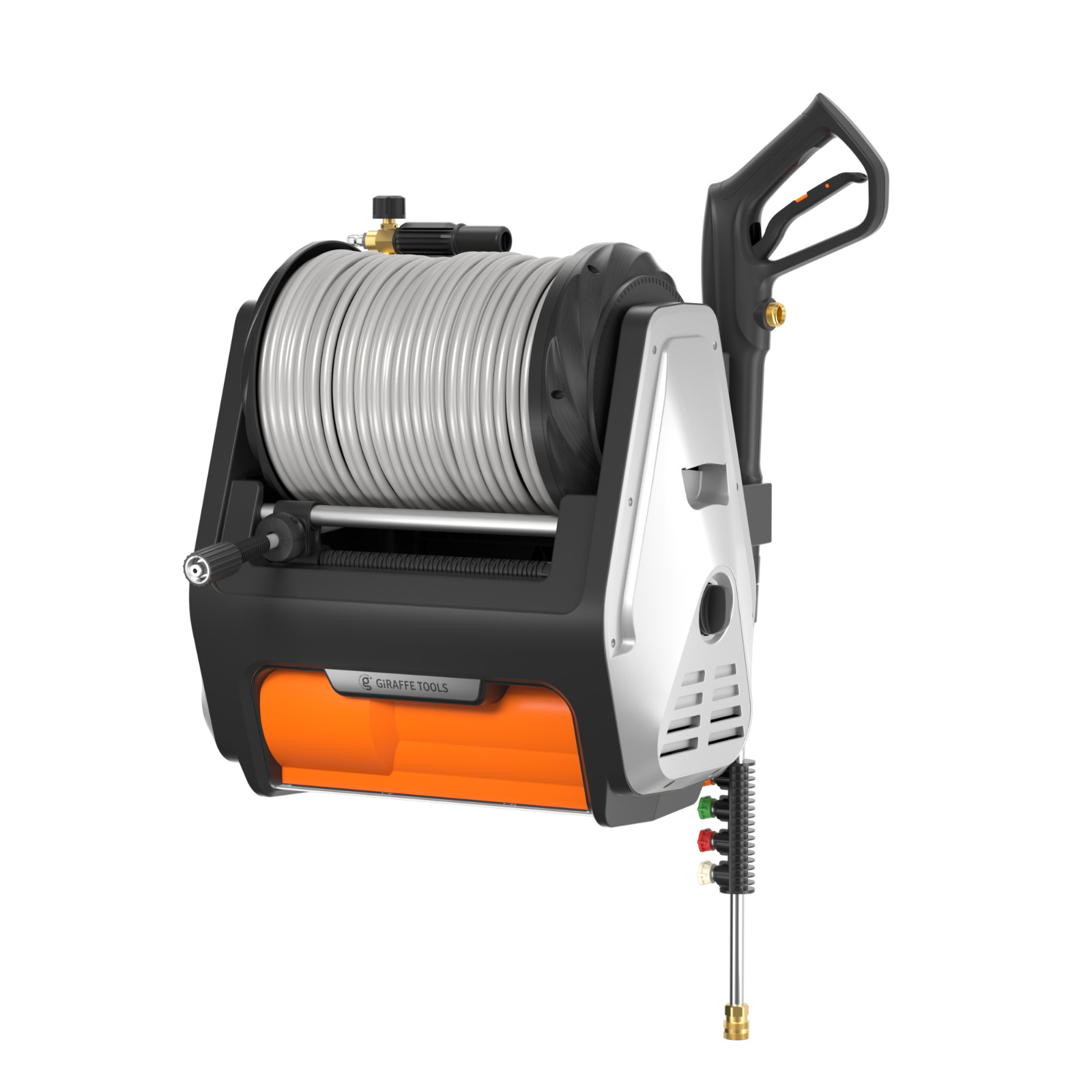 Giraffe Tools 1.6 GPM Electric Power Pressure Washer, Wall Mounted Max 3300 PSI