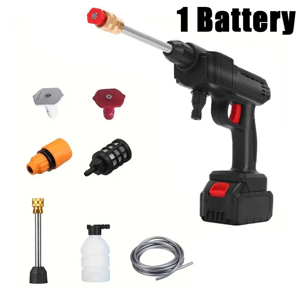 NEW Cordless Electric High Pressure Water Spray Gun Car Washer Cleaner Tool