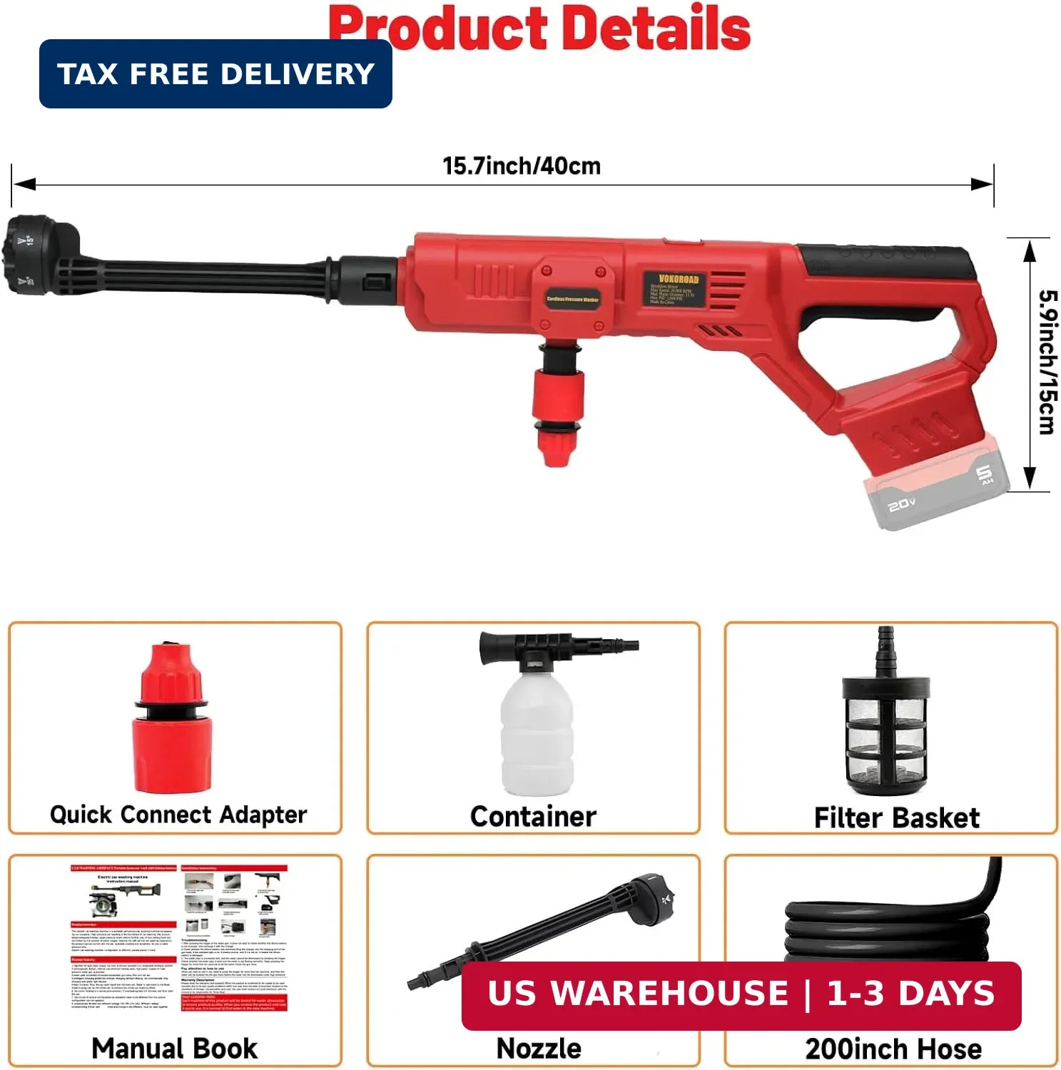 Cordless Cleaner Tool for Milwaukee M18 Battery, Portable Handheld Car Cleaner 1