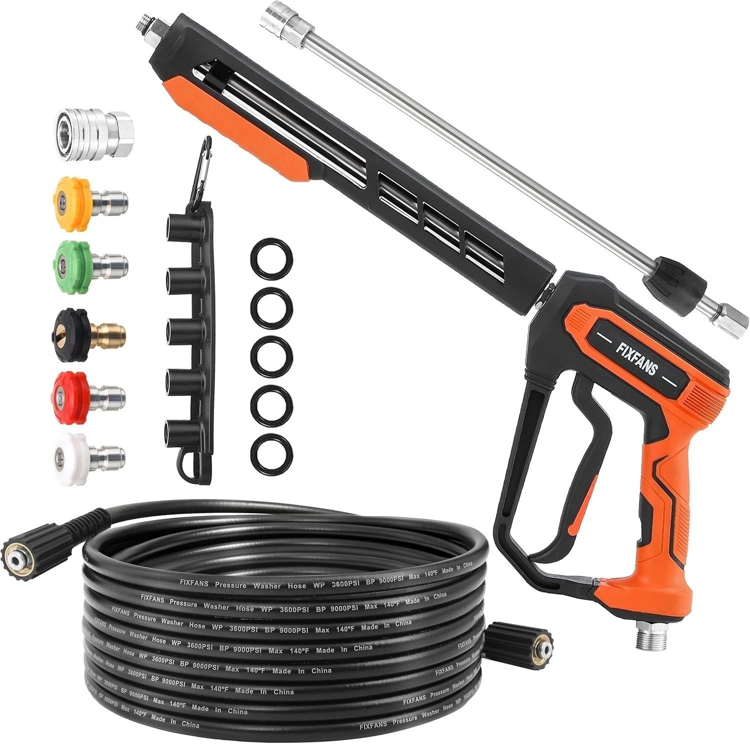 Upgrade Your Cleaning with 25 FT Pressure Washer Gun & Hose Kit, 5000 PSI