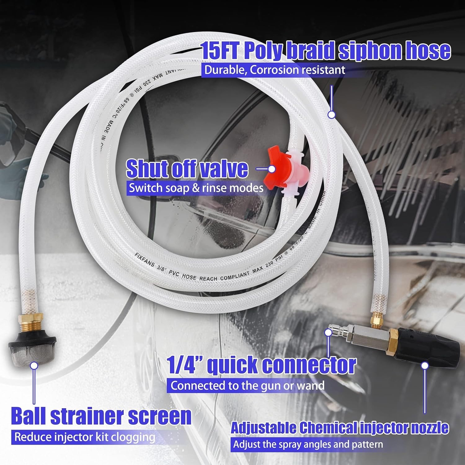Long Range Pressure Washer Nozzle Kit 3-3.5 GPM Stainless Steel