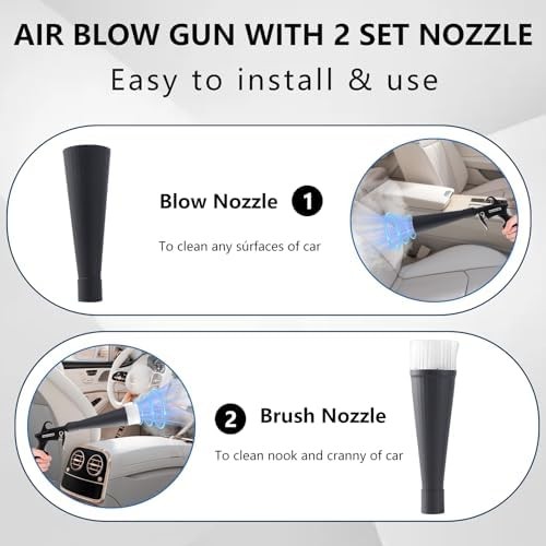 Tornado Detailing Car Cleaning Gun with Metal Nozzle | Interior Drying Air Gun |