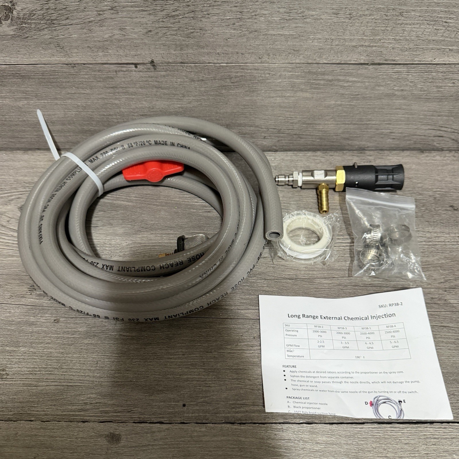 FIXFANS Adjustable Long Range Nozzle for Pressure Washer 5-6.5 GPM *MISSING PC*