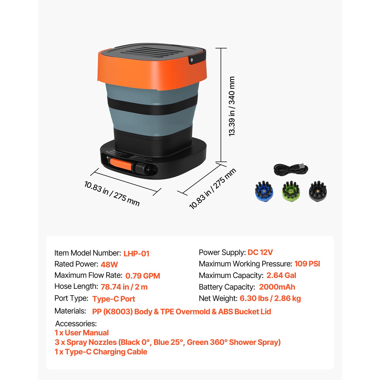 Uimoso Portable Cordless Pressure Washer with Tank for Convenient Bike Cleaning