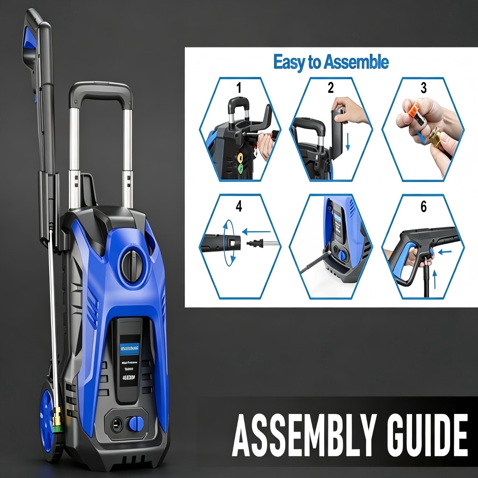 4200PSI 2.0GPM Electric Pressure Washer High Power Jet Car Garden Patio Cleaner