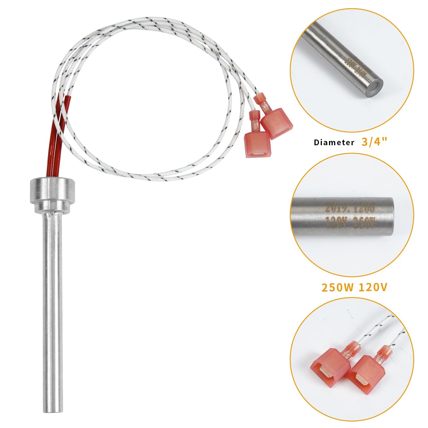 80P52727-R Pellet Stove Igniter Replacement for St Croix Igniter, Ignitor Red