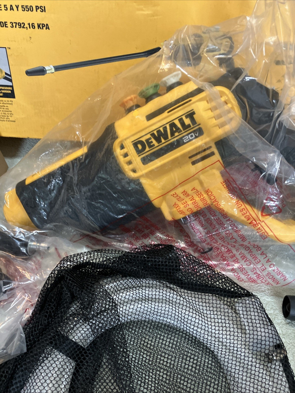 DEWALT DCPW550P1 Power Washer 550 Psi New Open Box 15256378 W/20v 5amp Battery