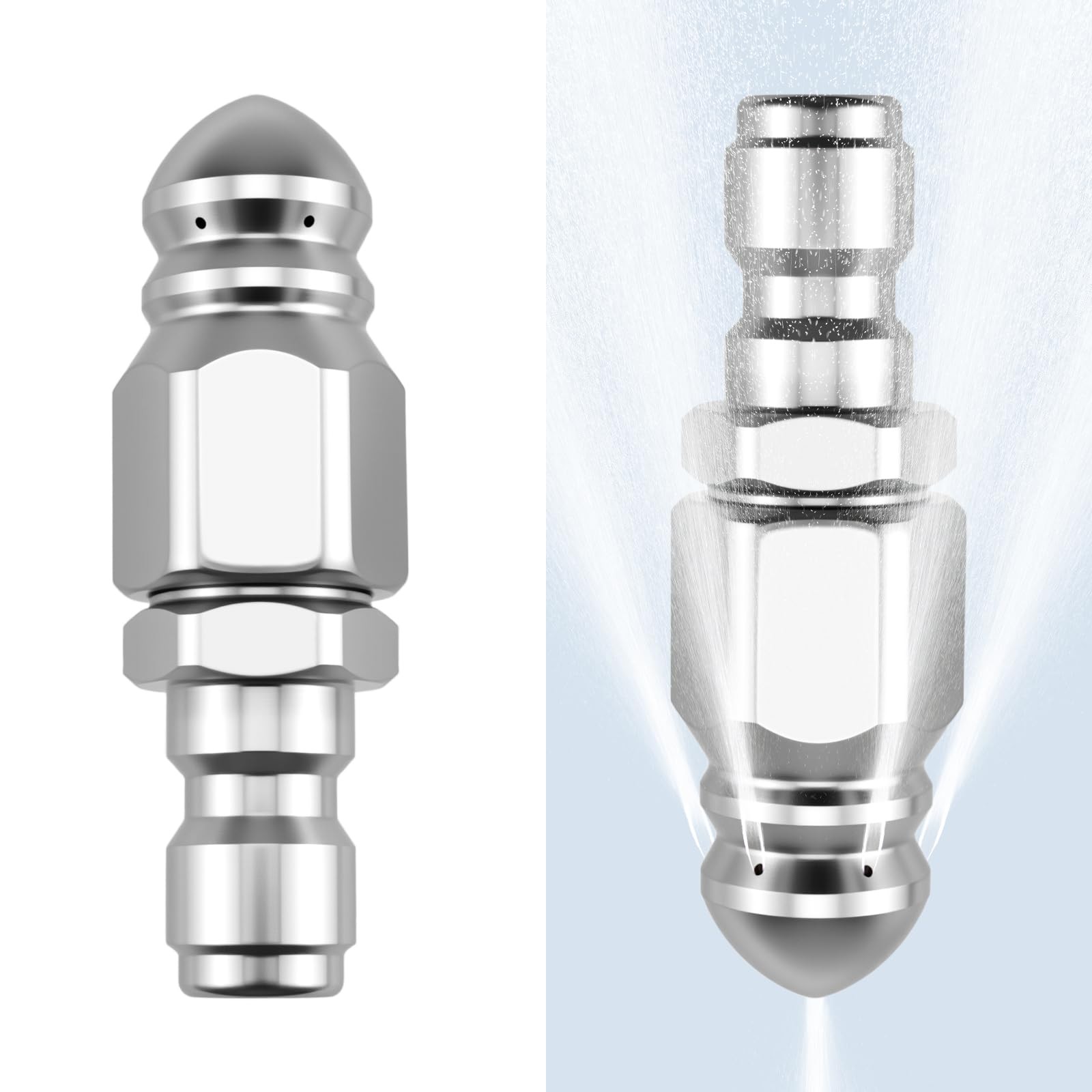 DALQUIS 2 Sets High Pressure Sewer Jetter Nozzle | Compact 5000 2Pcs, 1/4″