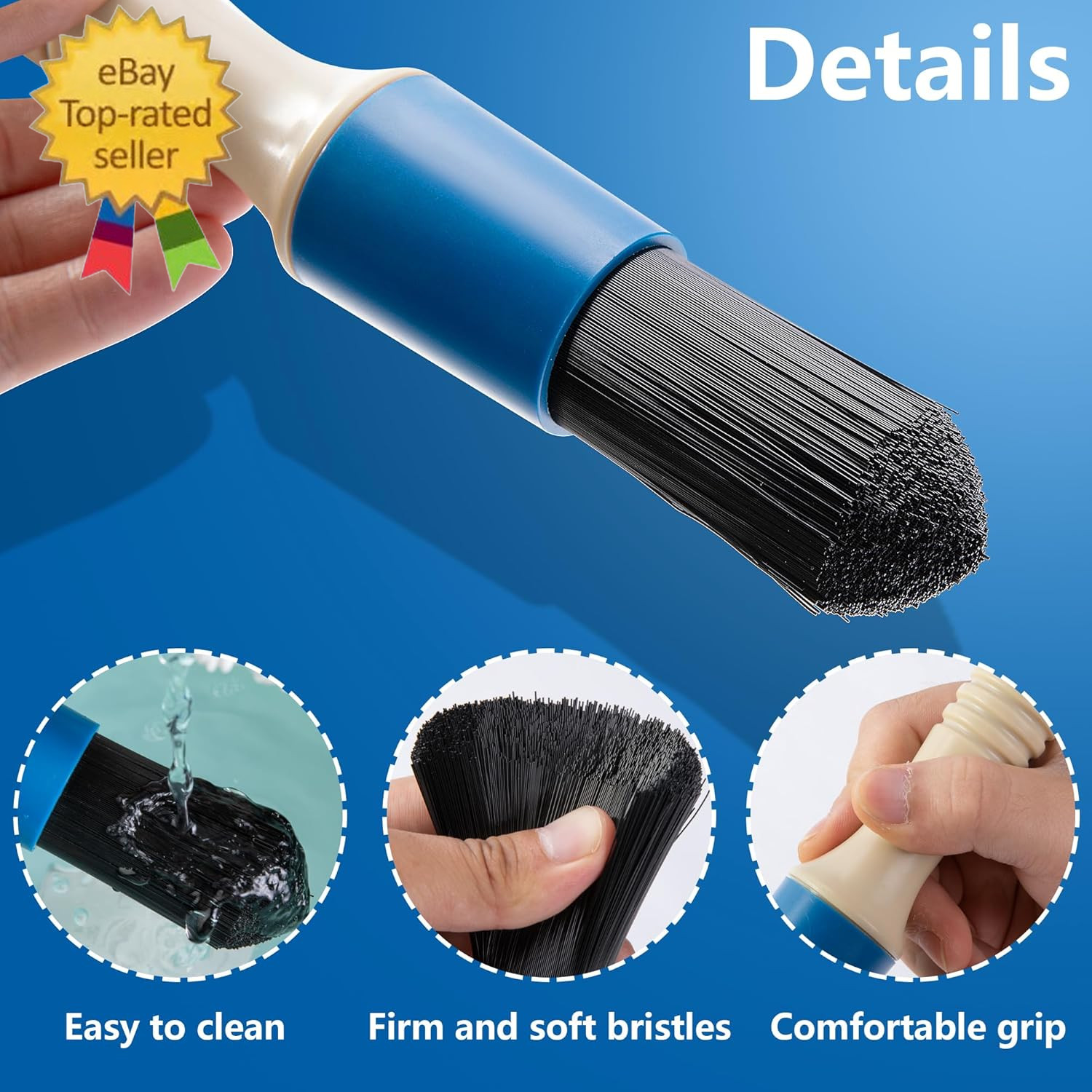 2 Pcs Parts Washer Brush with 31 Inch Hose- Wear Resistant Parts Cleaning Brush-
