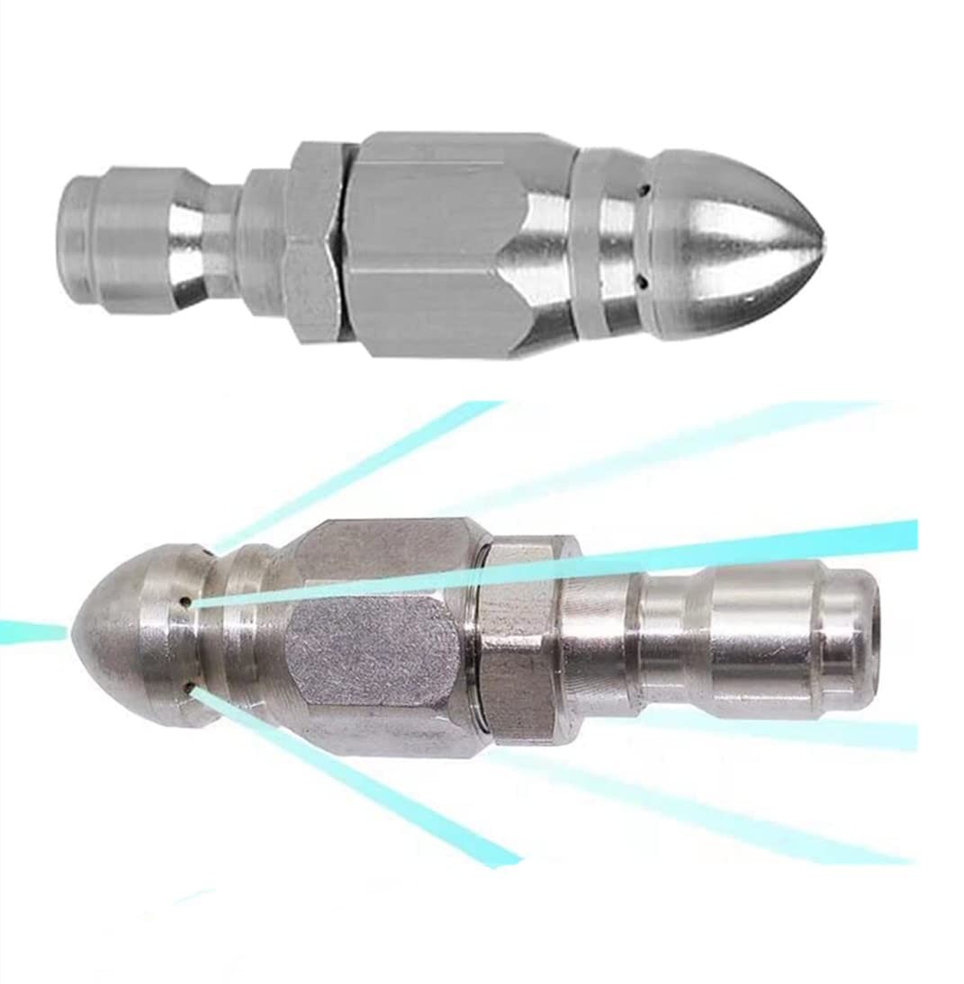 Pressure Washer Sewer Jetter Nozzle Stainless Steel，2 Sets