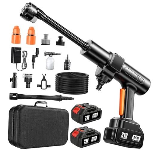 Cordless Pressure Washer, 1500 PSI Max Power Washer with 2×4.0Ah 21V Large