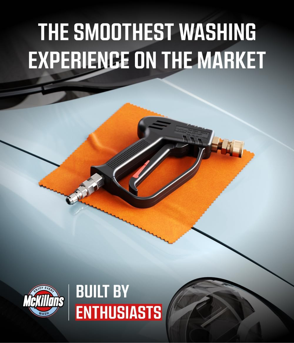 Short Pressure Washer Gun with Swivel – High Pressure Water Handle with 3/8″ Mal