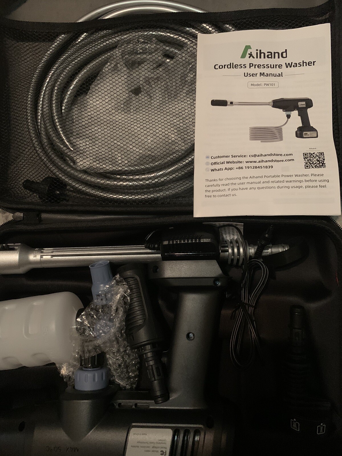 Aihand Cordless Pressure Washer, 652PSI Portable Power Cleaner with Rechargeable