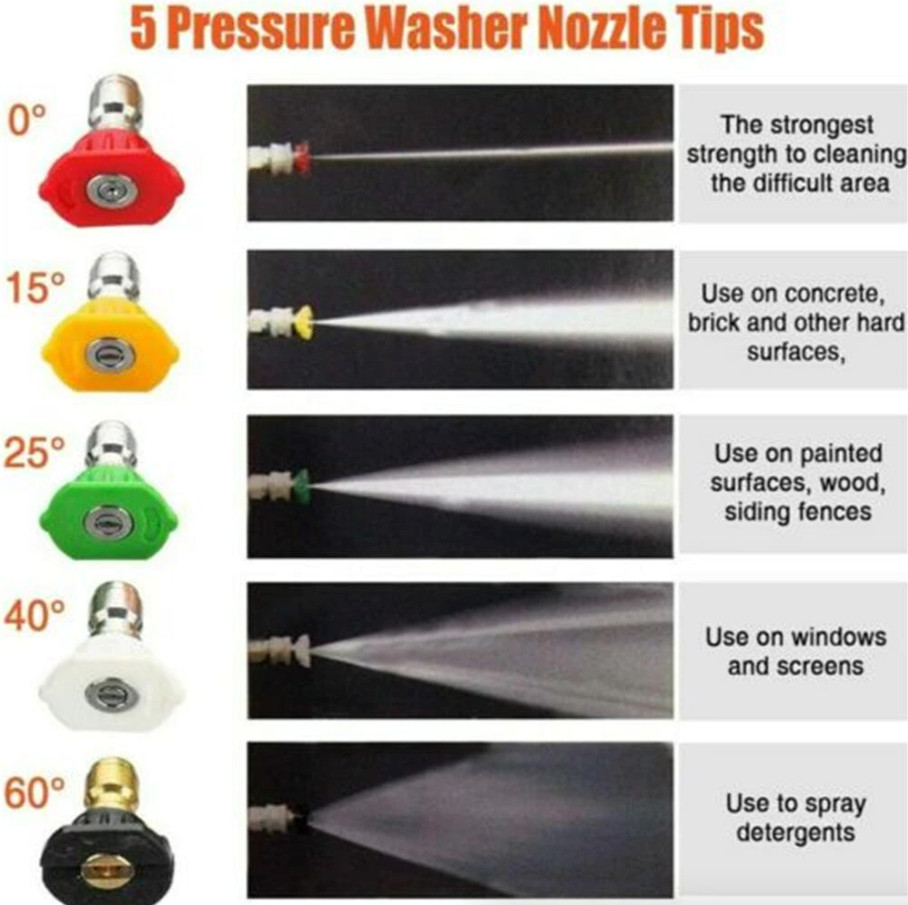 1/4″ High Pressure Washer Gun 4000 PSI Car Wash Foam Spray Short Wand w/ Nozzle