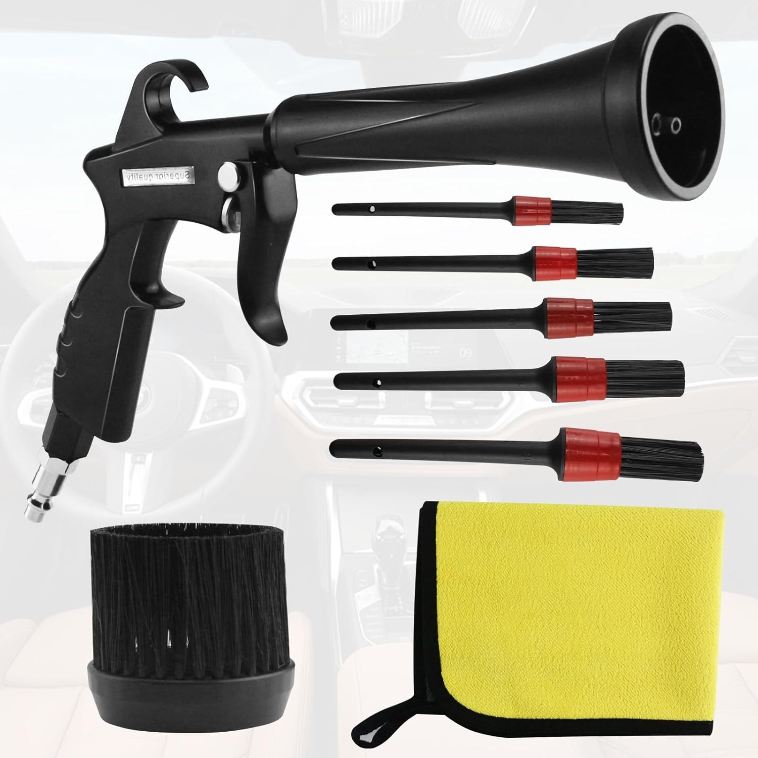 HANDY Tornado Air Cleaning Gun with Rubber Guard and Be common, Hose Payment