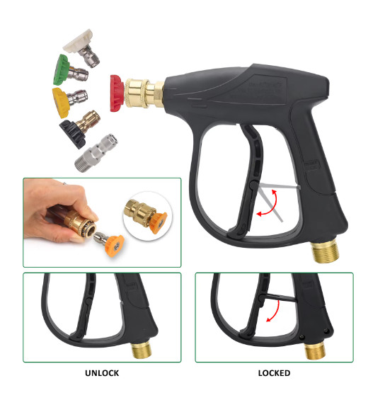 Pressure Washer for Car Cleaning Water Karcher Gun Quick Connector Hose Auto