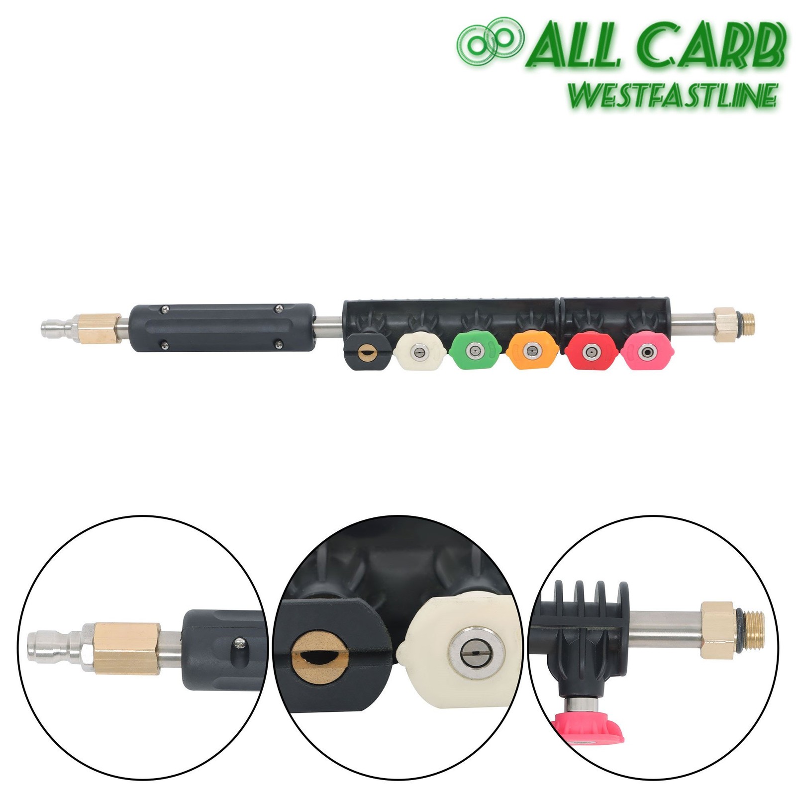 9X Pressure Washer Extension Wand Upgrade Power Washer Lance 1/4″ with Nozzle