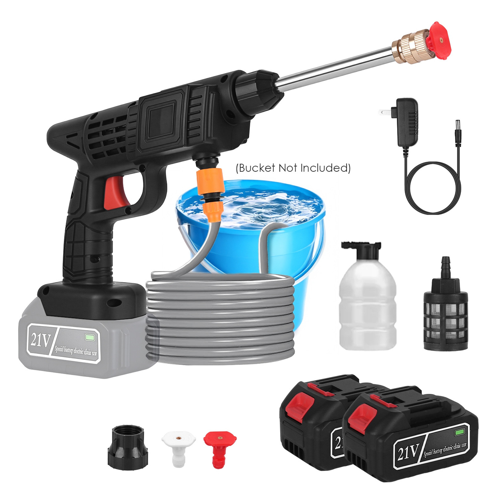 Cordless Pressure Washer Portable Electric Power Dual Nuzzal Fast Shipping