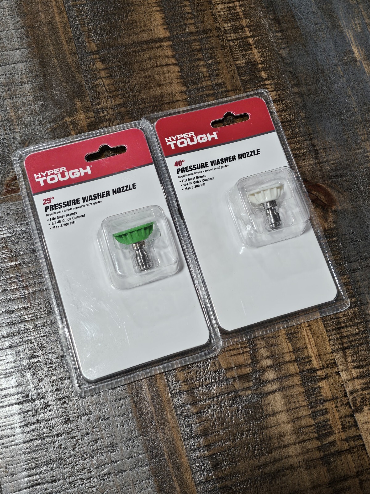Hyper Tough 25 AND 40 Degree Pressure Washer Nozzle 1/4″ Quick Connect