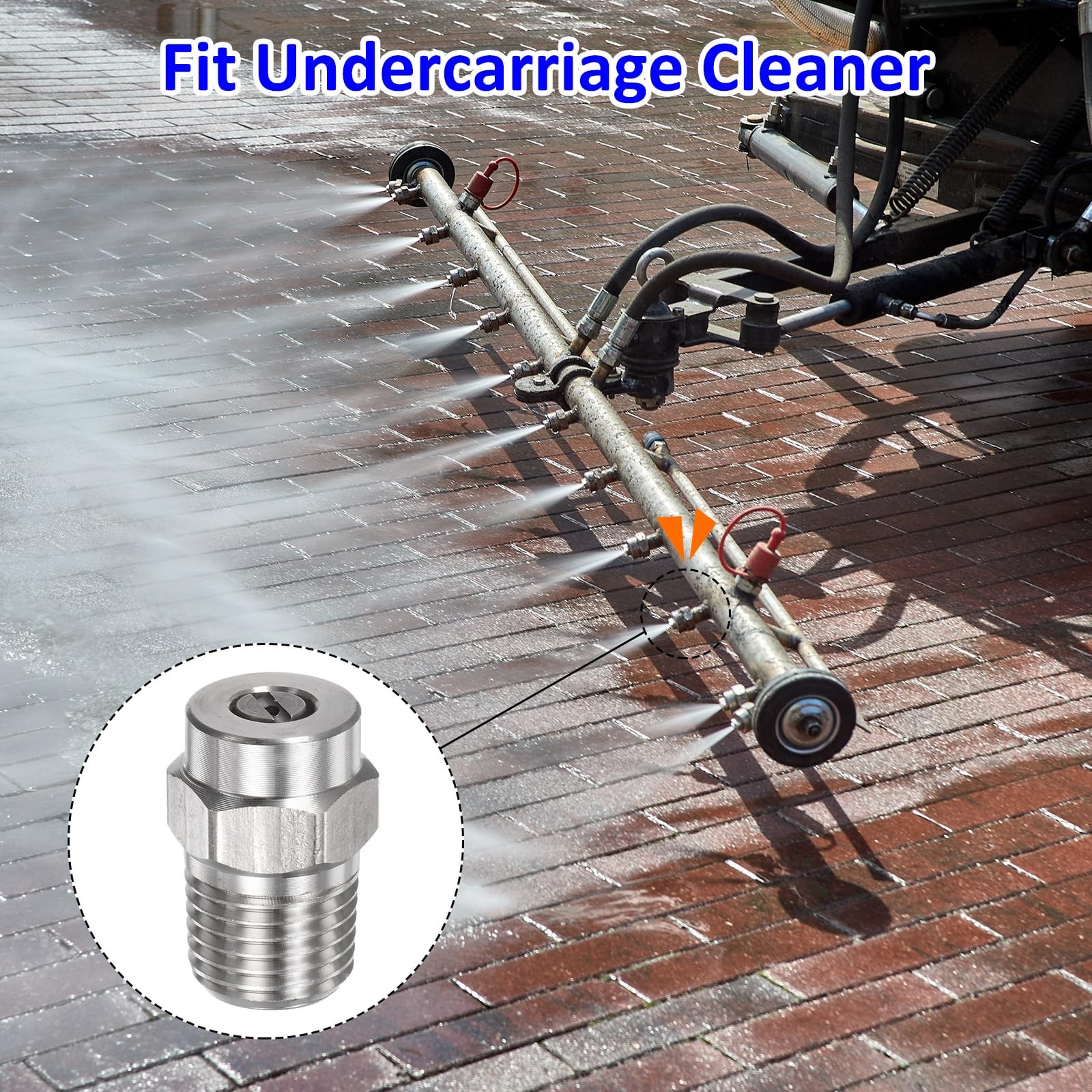 8 PCS Surface Clean Tip 25 Degree 1/4 Inch NPT Male Pressure Washer 1.382mm